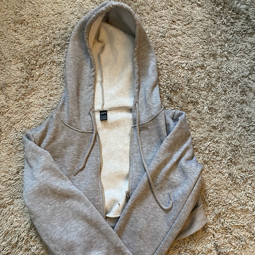Women’s SHEIN cropped zip up hoodie